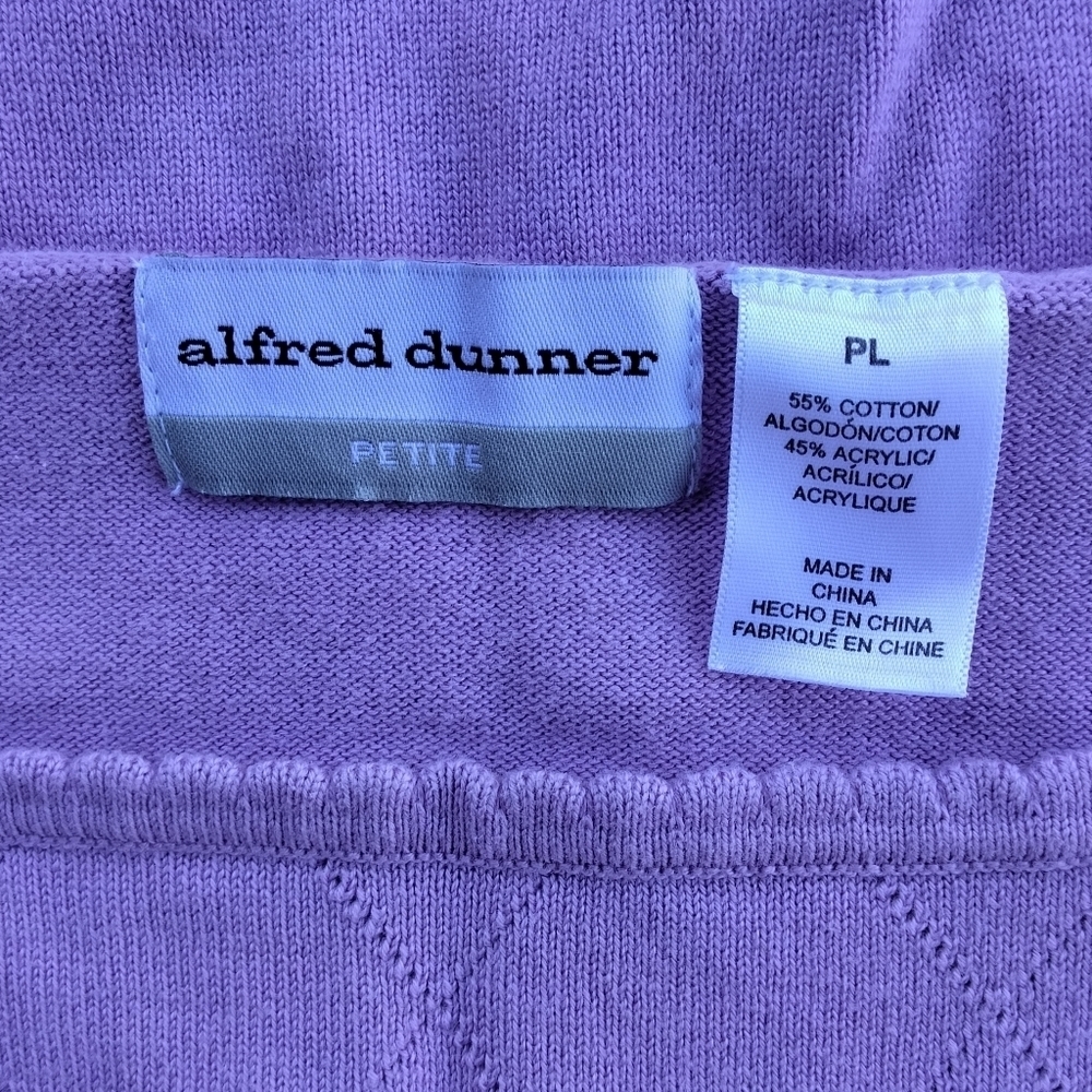 Vintage Alfred Dunner 90's Floral Embroidered Cotton Blend Blouse Size Large P - Picture 7 of 7